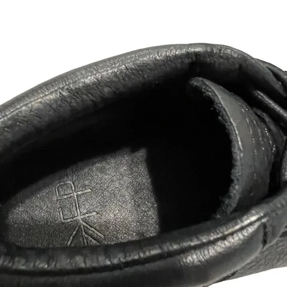 Freshly Picked Sz 11 Black Leather High Top Slip-On Sneakers