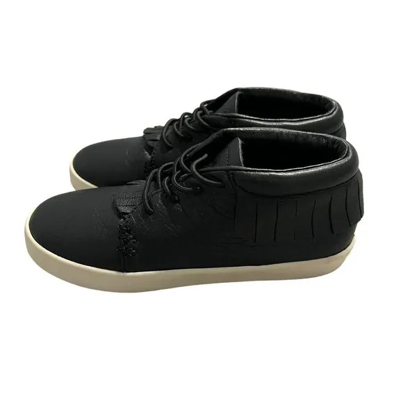 Freshly Picked Sz 11 Black Leather High Top Slip-On Sneakers