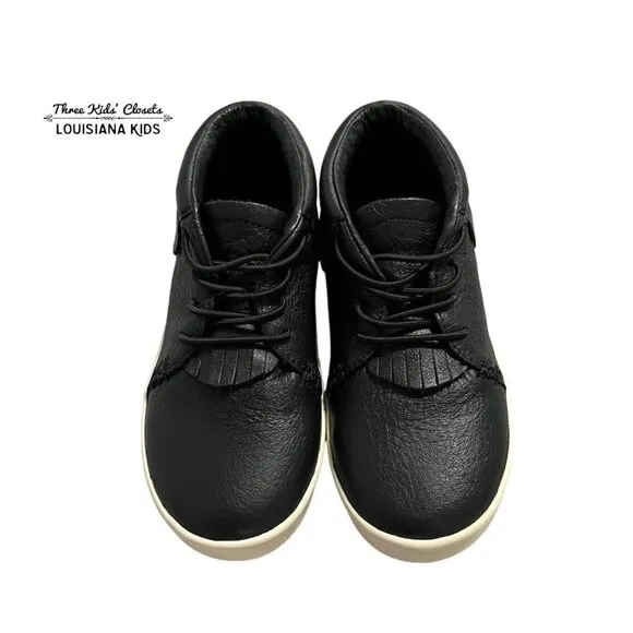 Freshly Picked Sz 11 Black Leather High Top Slip-On Sneakers