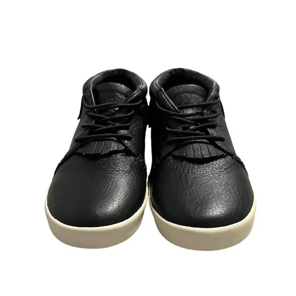 Freshly Picked Sz 11 Black Leather High Top Slip-On Sneakers