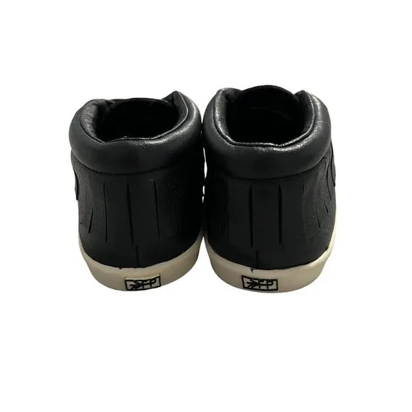 Freshly Picked Sz 11 Black Leather High Top Slip-On Sneakers