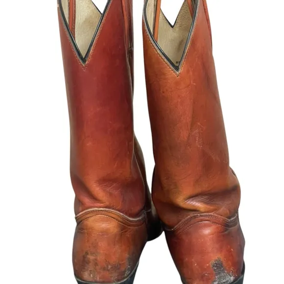 Frye American Classics Men'sVintage Cowboy Boots Size 9.5 DLeather USA Made