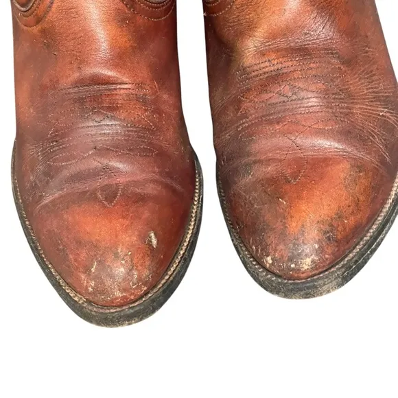 Frye American Classics Men'sVintage Cowboy Boots Size 9.5 DLeather USA Made