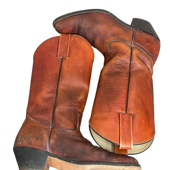 Frye American Classics Men'sVintage Cowboy Boots Size 9.5 DLeather USA Made