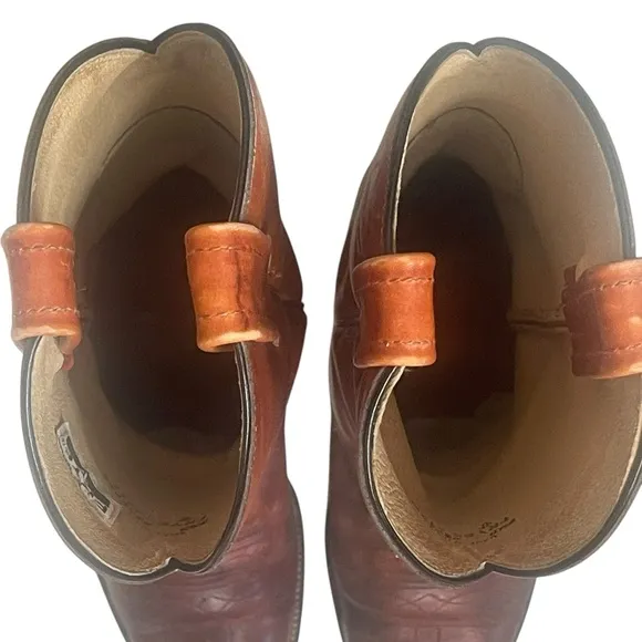 Frye American Classics Men'sVintage Cowboy Boots Size 9.5 DLeather USA Made