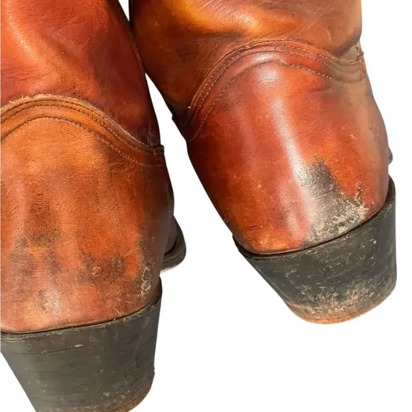 Frye American Classics Men'sVintage Cowboy Boots Size 9.5 DLeather USA Made