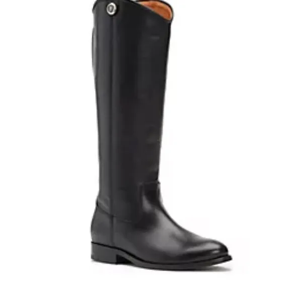 Frye Black Heeled Boots Sleek Leather Design
