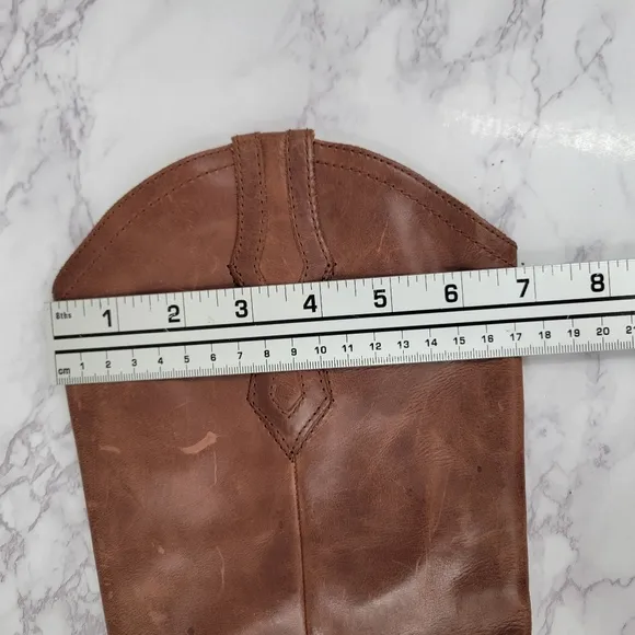 Frye Brown Leather Cowgirl Cowboy Western Boho Women's Riding Boots