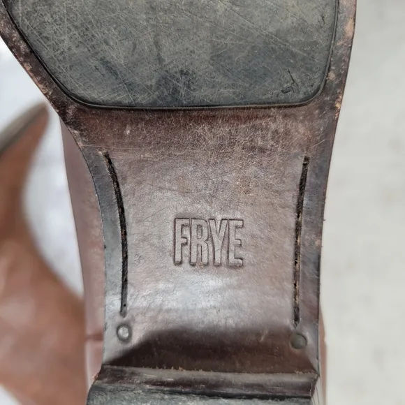 Frye Brown Leather Cowgirl Cowboy Western Boho Women's Riding Boots