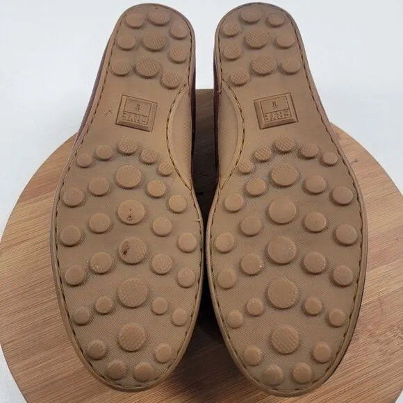 Frye Brown Leather Slip On Loafers Mens Size 10