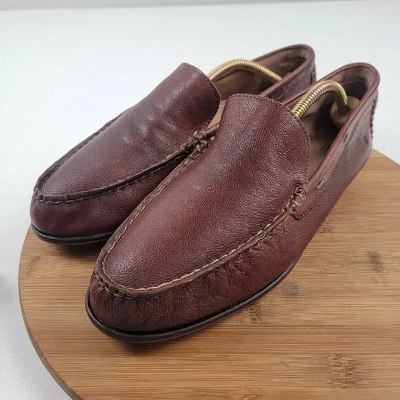 Frye Brown Leather Slip On Loafers Mens Size 10
