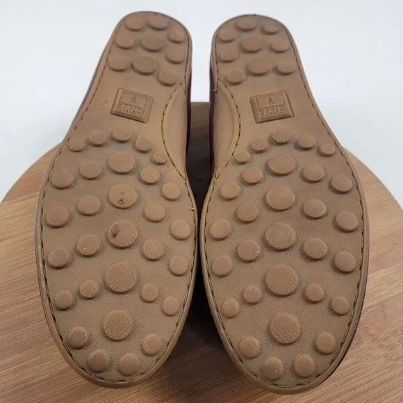 Frye Brown Leather Slip On Loafers Mens Size 10
