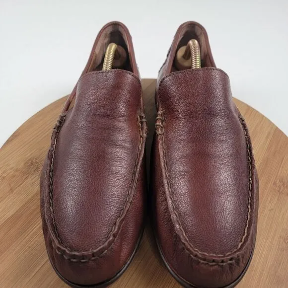 Frye Brown Leather Slip On Loafers Mens Size 10