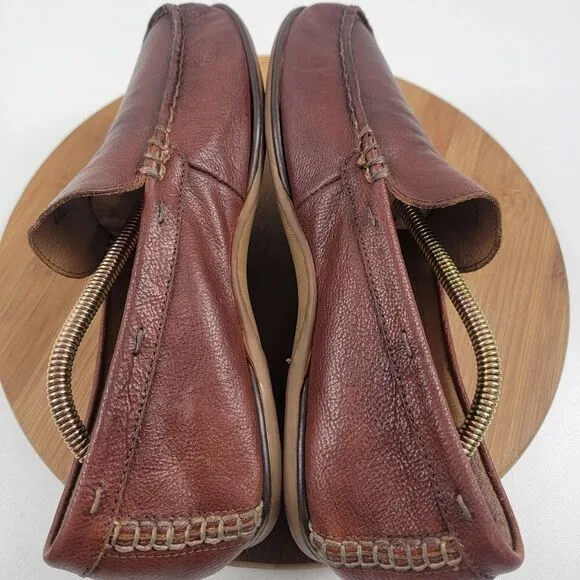 Frye Brown Leather Slip On Loafers Mens Size 10