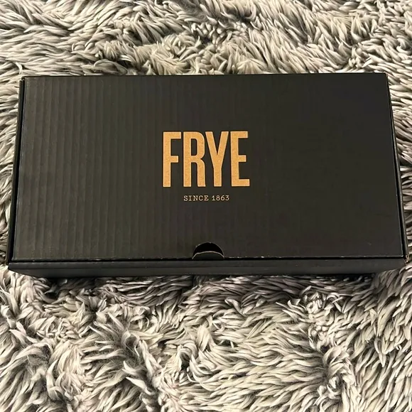 Frye Carson Ballet leather flats in color steel blue size 10M. New in box.