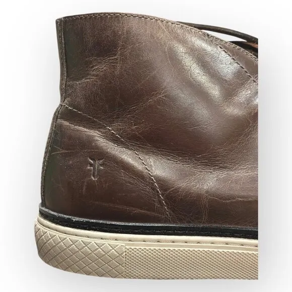 Frye Chukka Essex Gates Leather Cognac Brown Leather High-Top Size Mens 10.5