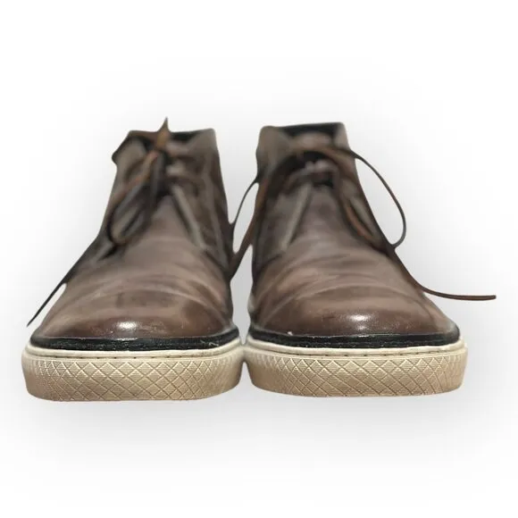 Frye Chukka Essex Gates Leather Cognac Brown Leather High-Top Size Mens 10.5