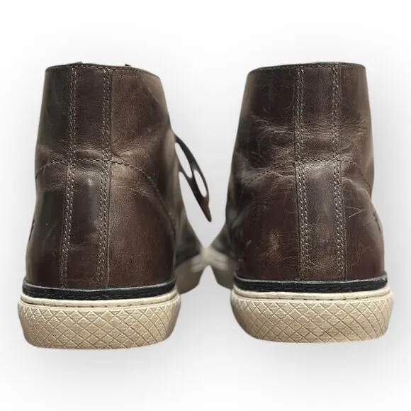 Frye Chukka Essex Gates Leather Cognac Brown Leather High-Top Size Mens 10.5