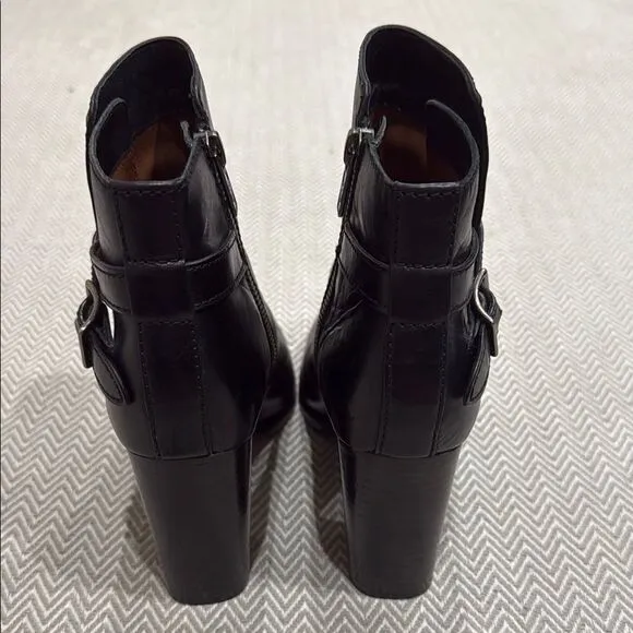 Frye Claude Jodhpur Black Leather Ankle Booties Size 6.5