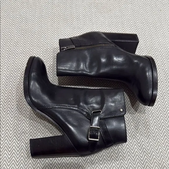 Frye Claude Jodhpur Black Leather Ankle Booties Size 6.5