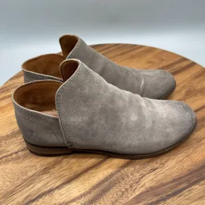 FRYE Elyssa Booties Womens Size 6.5 M Shootie Ankle Boots Grey Suede 3470680
