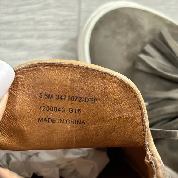 Frye Gemma Tassel Leather Slip On Loafers Shoes