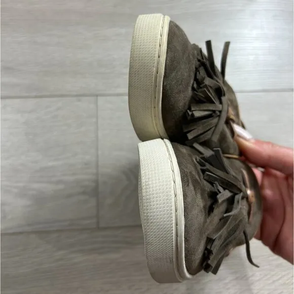 Frye Gemma Tassel Leather Slip On Loafers Shoes