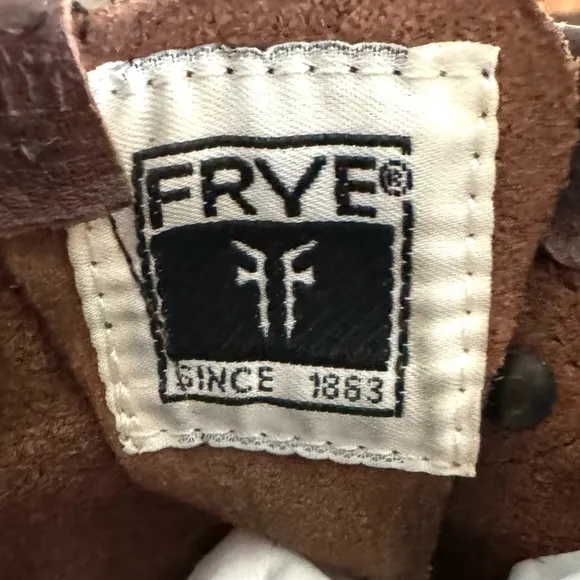 FRYE Jayden Cross Engineer Boots Dark Brown Leather Women’s
