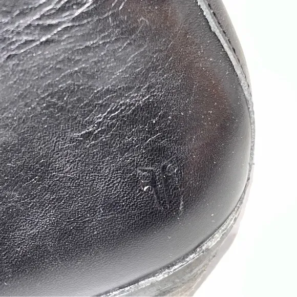 Frye Judith Black Leather Double Zip Ankle Booties Boots