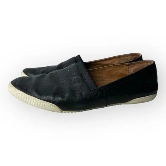 Frye Melanie Slip-On Shoes in Black Leather 9