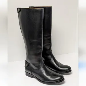 Frye Melissa Boots NWOT Size 11 Women's Black Leather Knee-High Boots