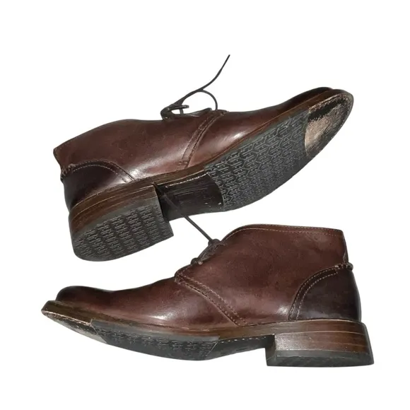 Frye Men’s Oliver Brown Leather Lace Up Chukka Boots size 11