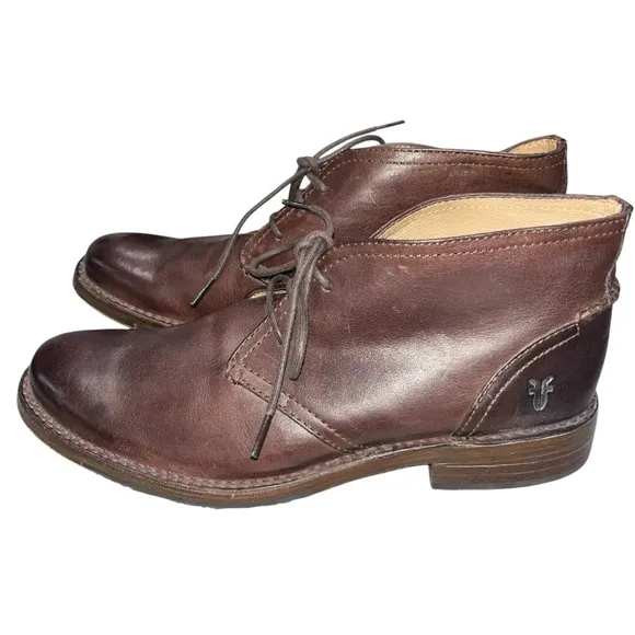 Frye Men’s Oliver Brown Leather Lace Up Chukka Boots size 11