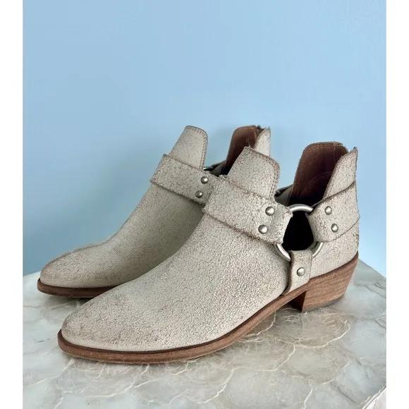 FRYE New Ray Harness Low Boots Leather Size 7