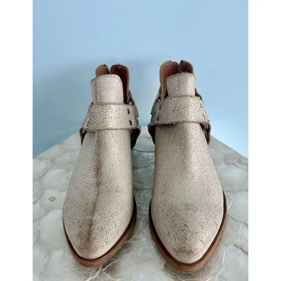 FRYE New Ray Harness Low Boots Leather Size 7