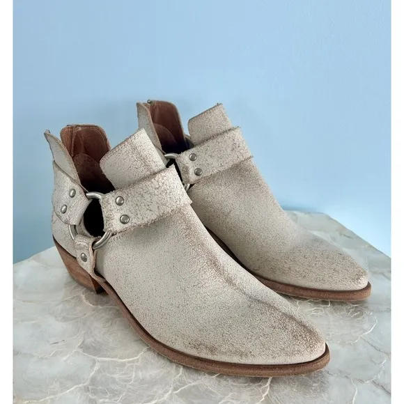FRYE New Ray Harness Low Boots Leather Size 7