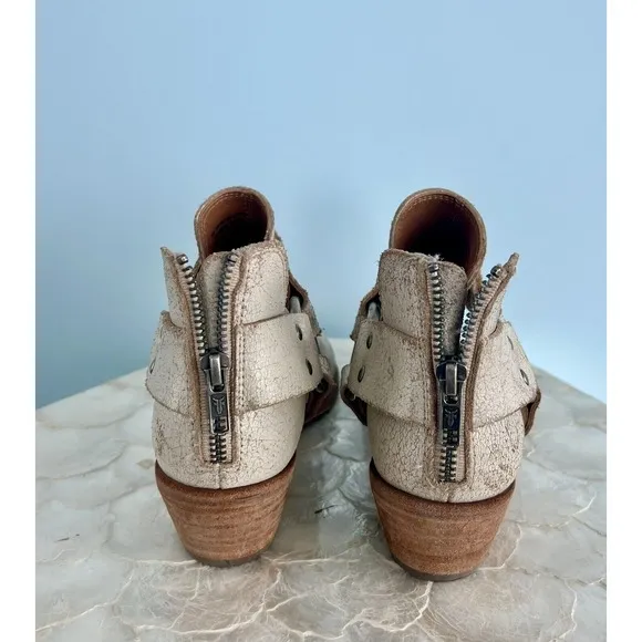 FRYE New Ray Harness Low Boots Leather Size 7