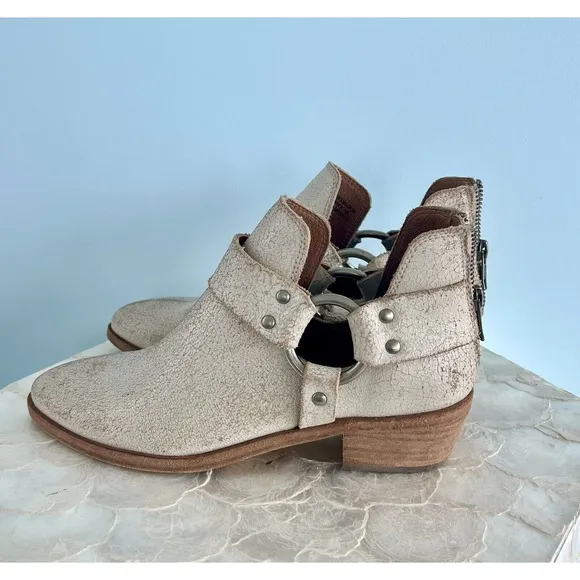 FRYE New Ray Harness Low Boots Leather Size 7