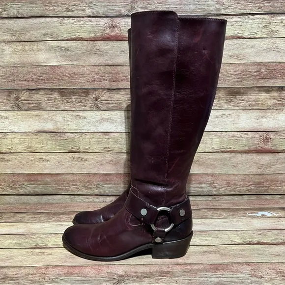 Frye Nib Carson Leather Harness Boots