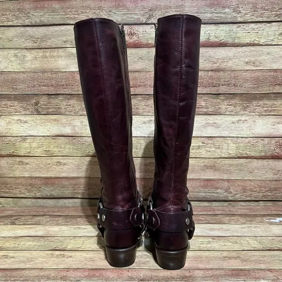 Frye Nib Carson Leather Harness Boots