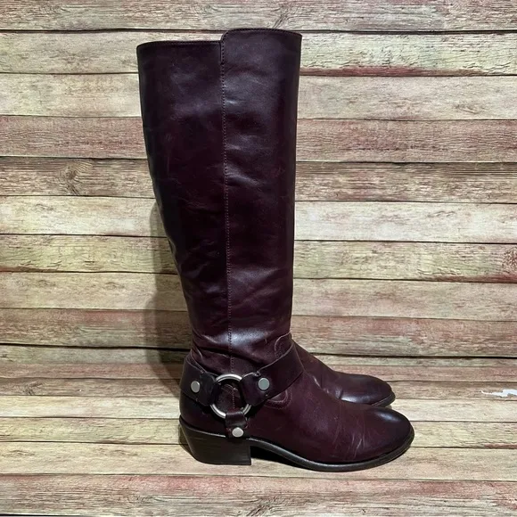 Frye Nib Carson Leather Harness Boots