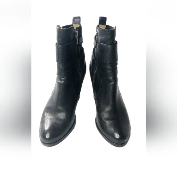 Frye Patty Gore Bootie Women's Size 9 Black Leather Boots Chunky Heels