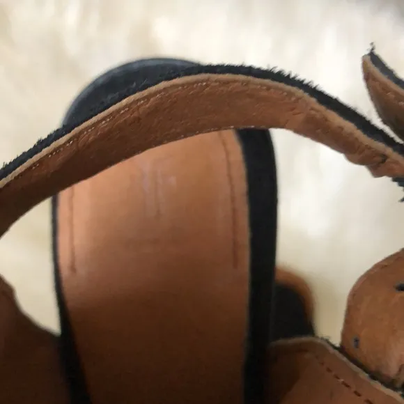 FRYE Peep Toe Ankle Slingback Black Suede Boots/Booties