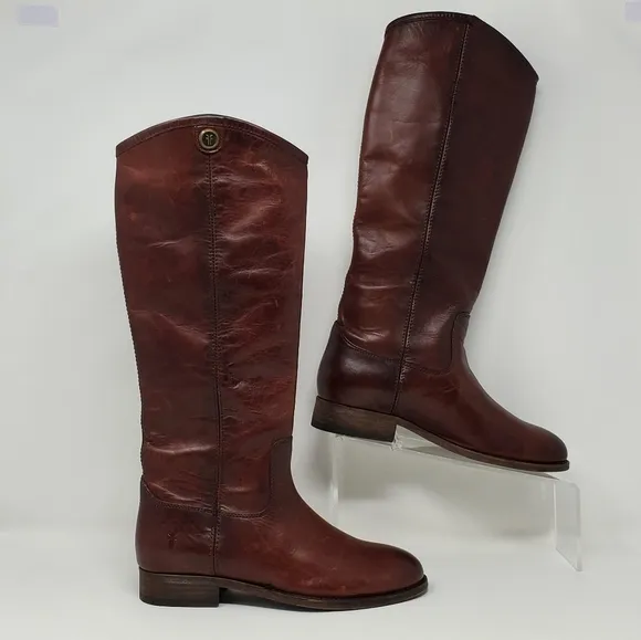 Frye Redwood Melissa Button 2 Leather Boots 3475448-RDD Womens Sz 5.5B New