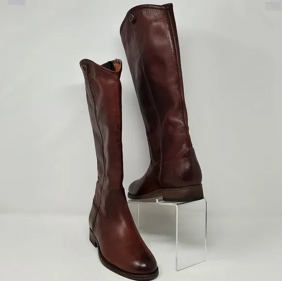 Frye Redwood Melissa Button 2 Leather Boots 3475448-RDD Womens Sz 5.5B New