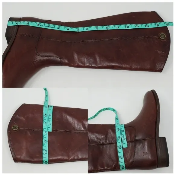 Frye Redwood Melissa Button 2 Leather Boots 3475448-RDD Womens Sz 5.5B New