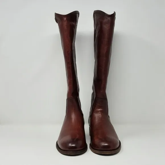Frye Redwood Melissa Button 2 Leather Boots 3475448-RDD Womens Sz 5.5B New