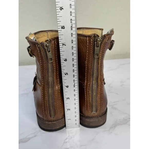 Frye Shoes Frye Tyler Engineer Cognac Buckle Ankle Boots Size 9
