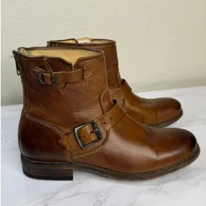 Frye Shoes Frye Tyler Engineer Cognac Buckle Ankle Boots Size 9