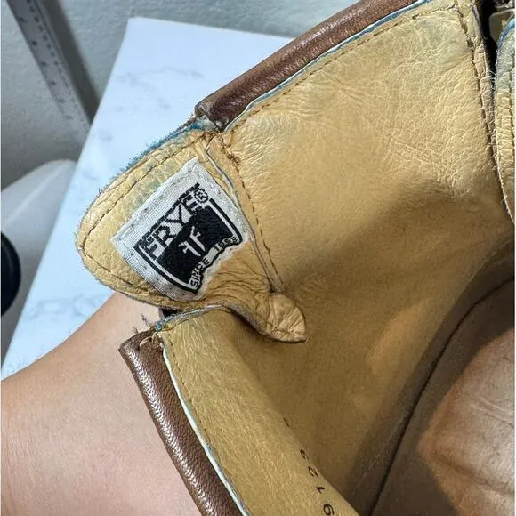 Frye Shoes Frye Tyler Engineer Cognac Buckle Ankle Boots Size 9